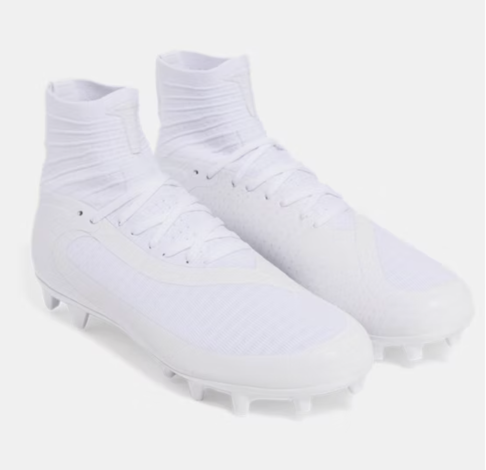 UA Highlight 2 MC Knit　WHT 27.0㎝　Y Mens UA Highlight 2 MC knit football cleats-CLEARANCE – Football Depot