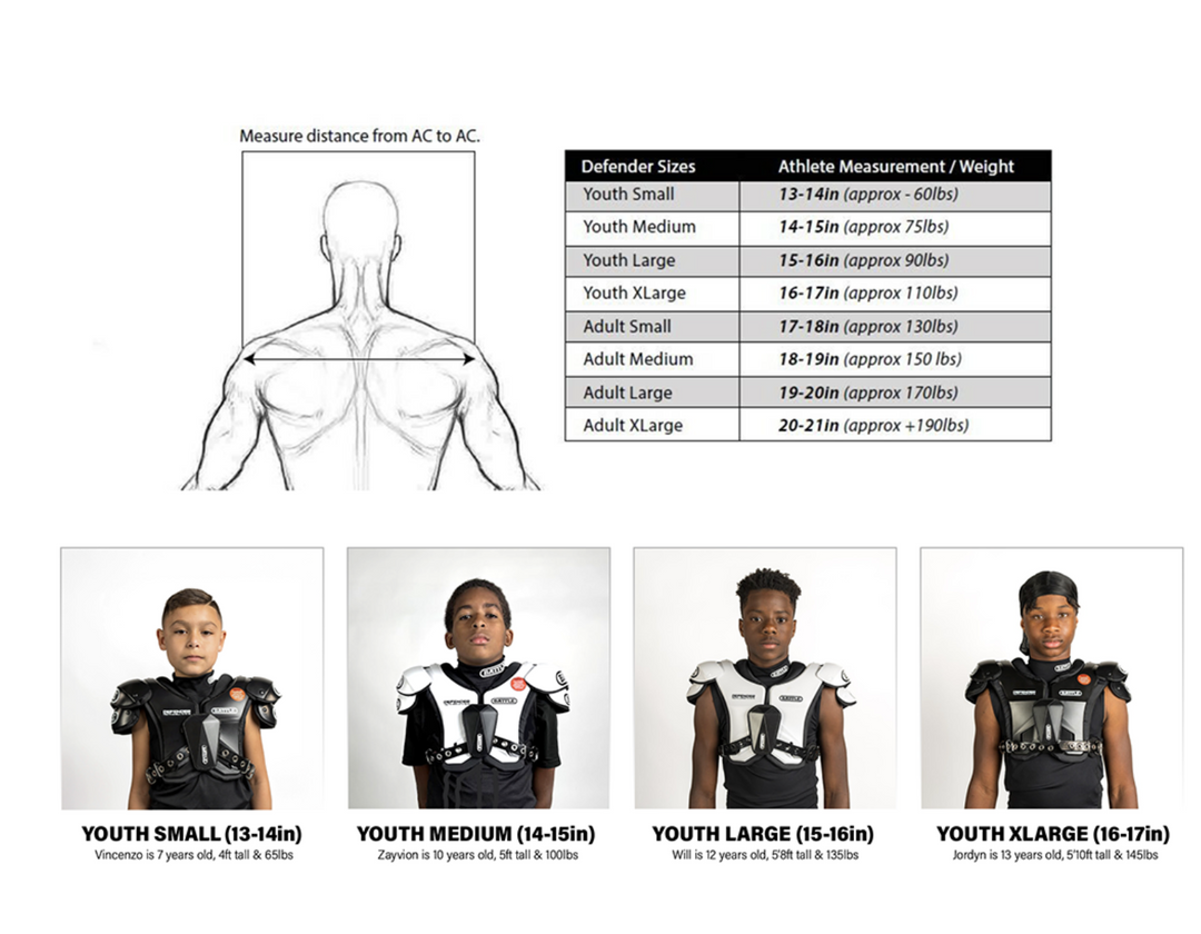 Battle Defender Light weight shoulder pads (Adult) – Football Depot
