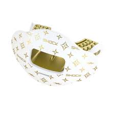 Shock Doctor Max AirFlow White and Gold LUX Mouthguard